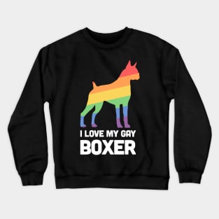 Boxer - Funny Gay Dog LGBT Pride Crewneck Sweatshirt